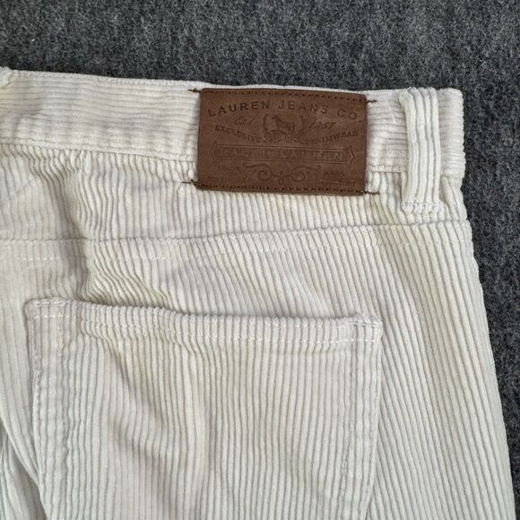 LRL Ralph Lauren Jeans Co. Classic Straight Corduroy Pants, Modern Cream Size 10 - Picture 5 of 8